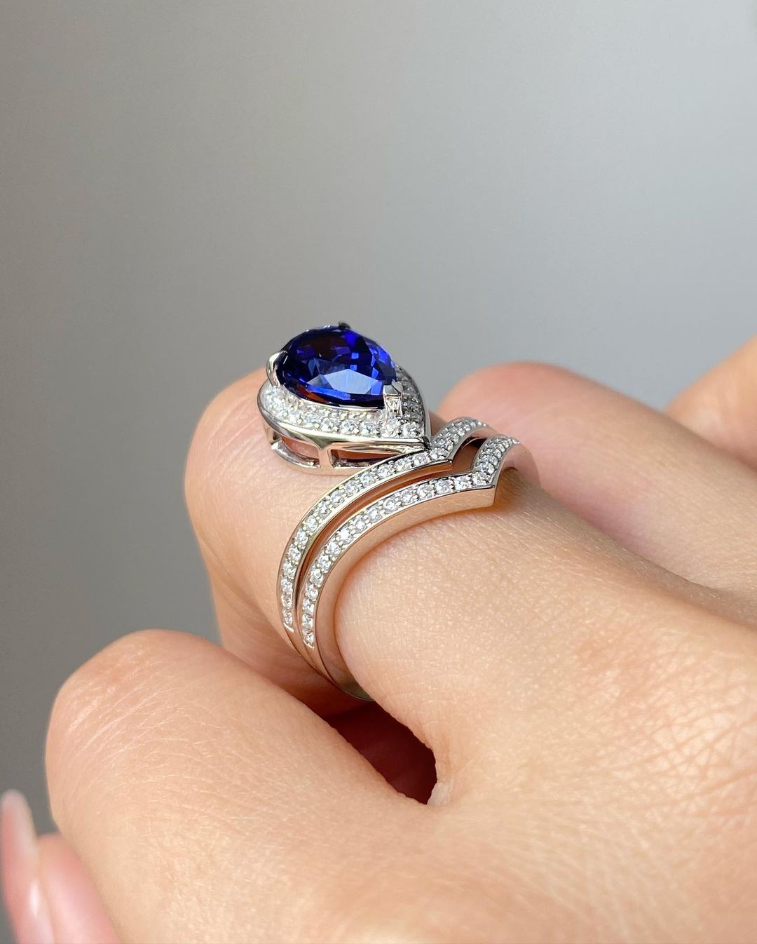 Blue Engagement Ring