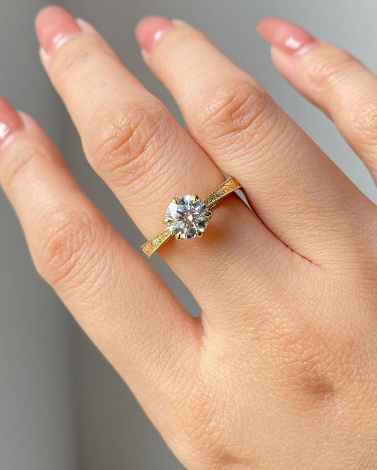 gold Moissanite Ring