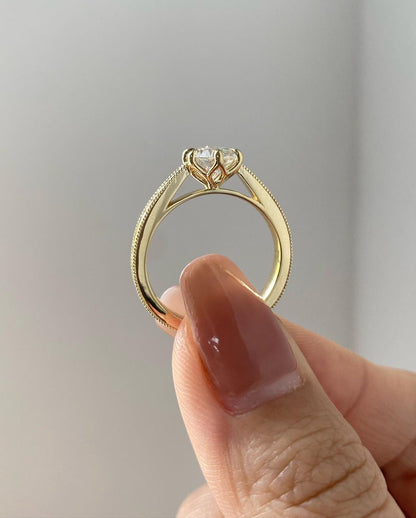 gold Moissanite Ring