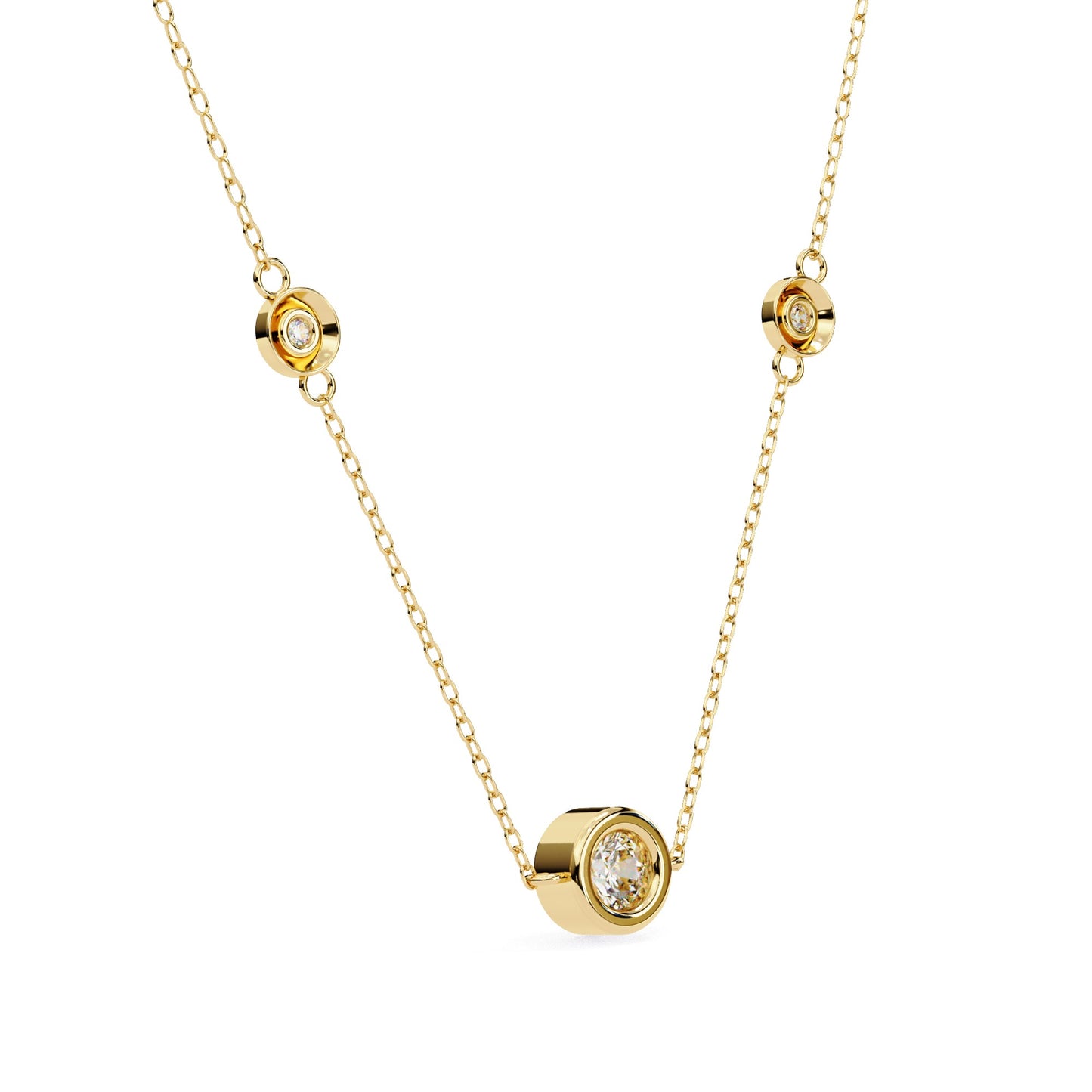 lab-grown diamond station necklace​

