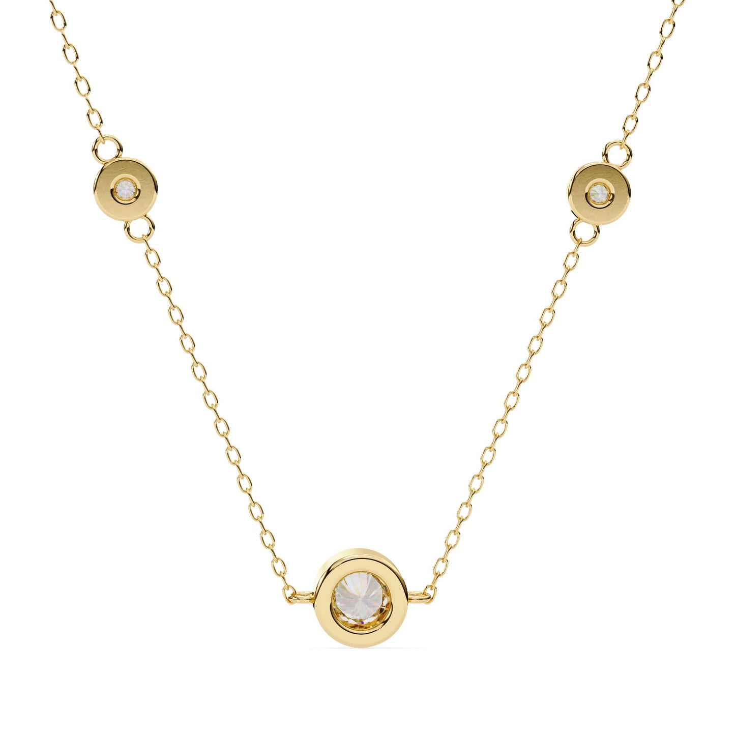 0.069Ct Lab Grown Diamond Station Necklace