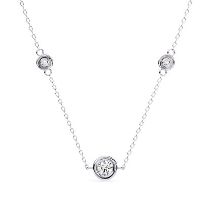 0.069Ct Lab Grown Diamond Station Necklace