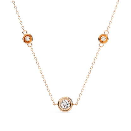diamond station necklace lab grown​

