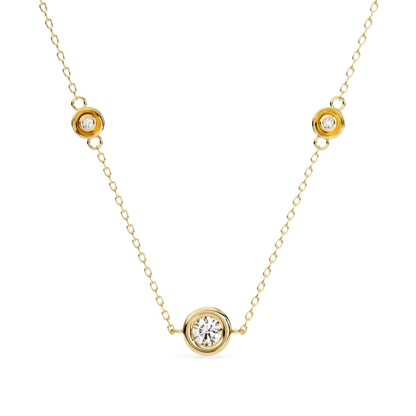 lab grown diamond station necklace​

