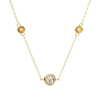 lab grown diamond station necklace​

