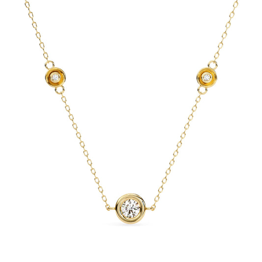 lab grown diamond station necklace​

