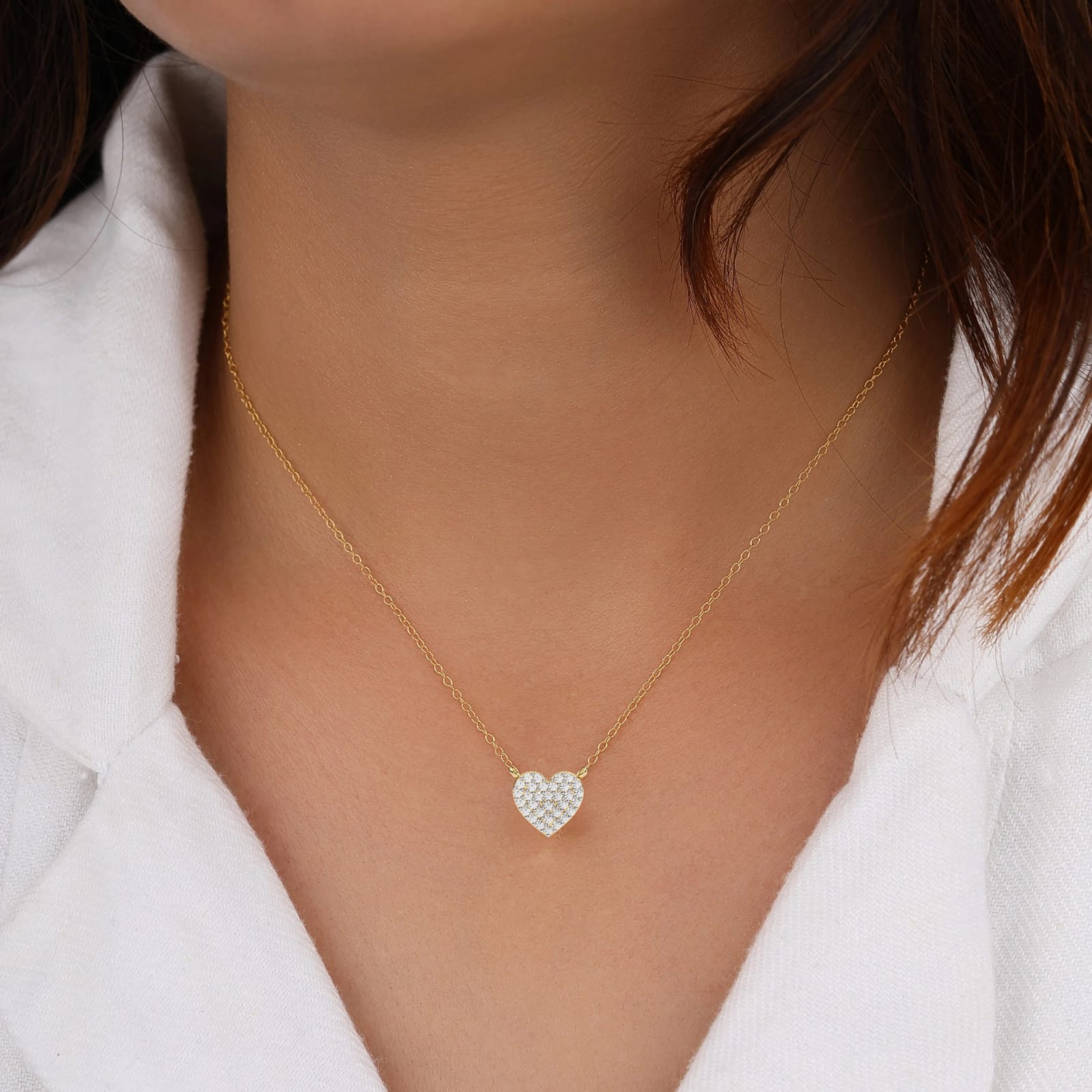 diamond heart shaped pendant necklace​

