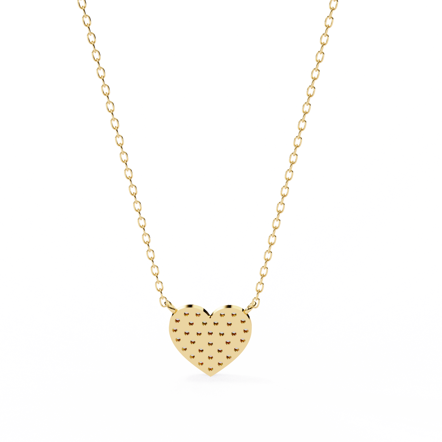 heart shaped pendant necklace with diamonds​

