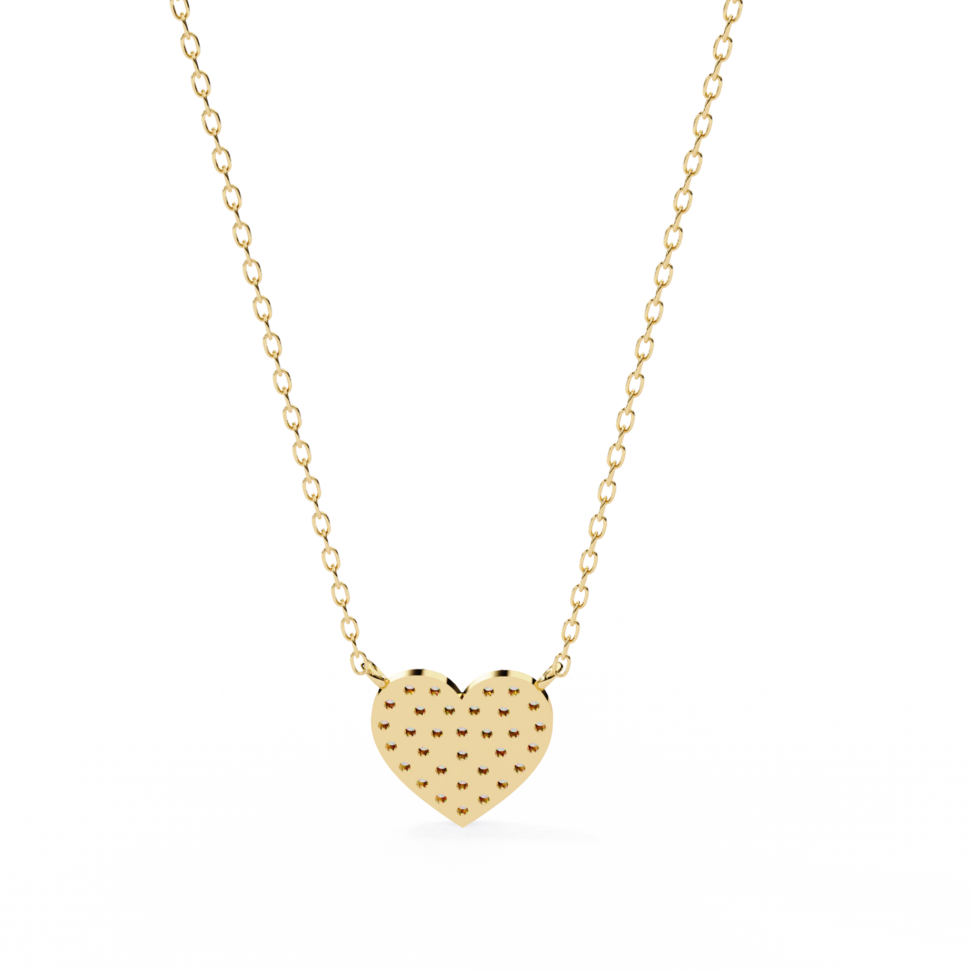 heart shaped pendant necklace with diamonds​

