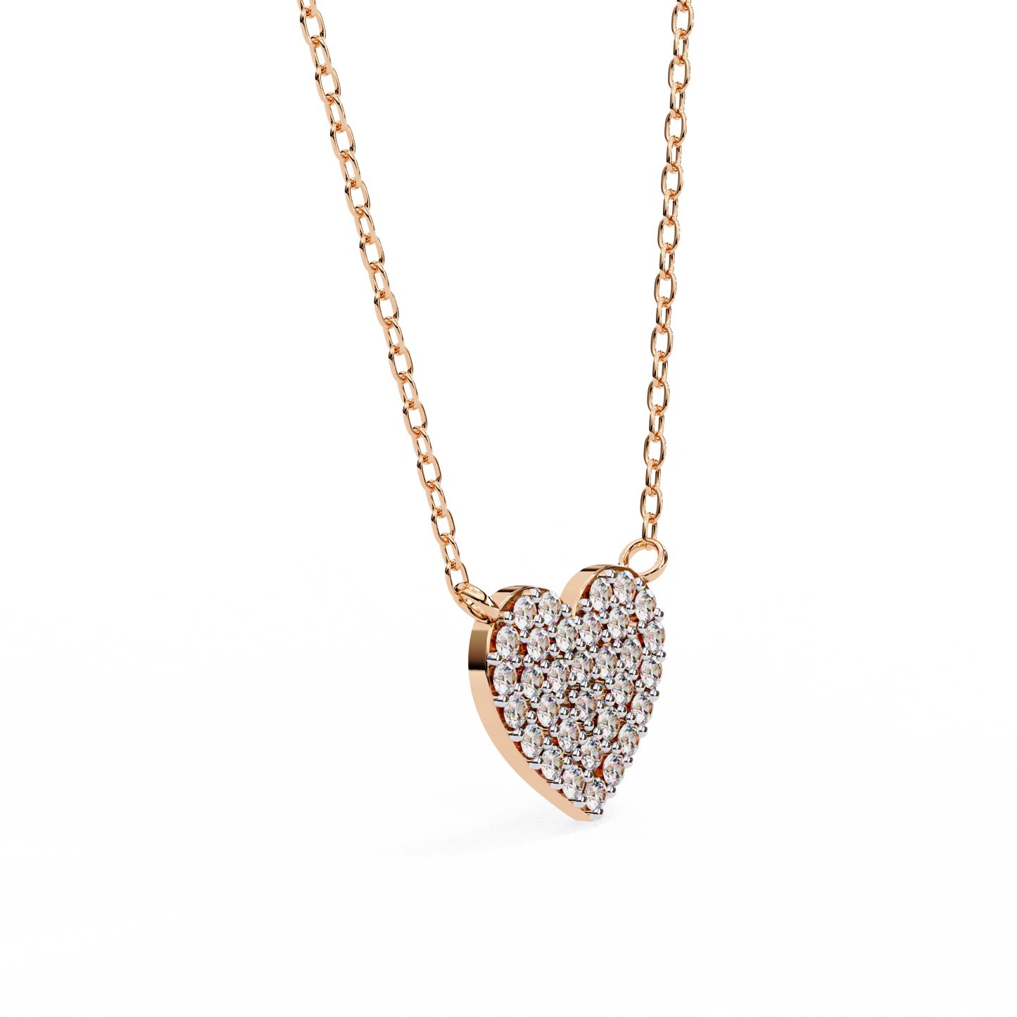0.210ct Heart Shaped Lab Grown Diamond Pendant Necklace