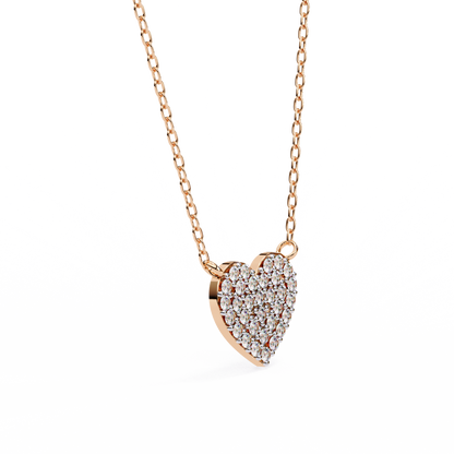 0.210ct Heart Shaped Lab Grown Diamond Pendant Necklace