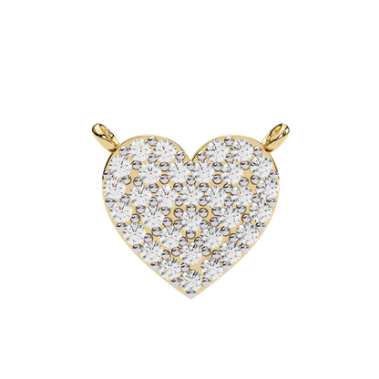 0.210ct Heart Shaped Lab Grown Diamond Pendant Necklace