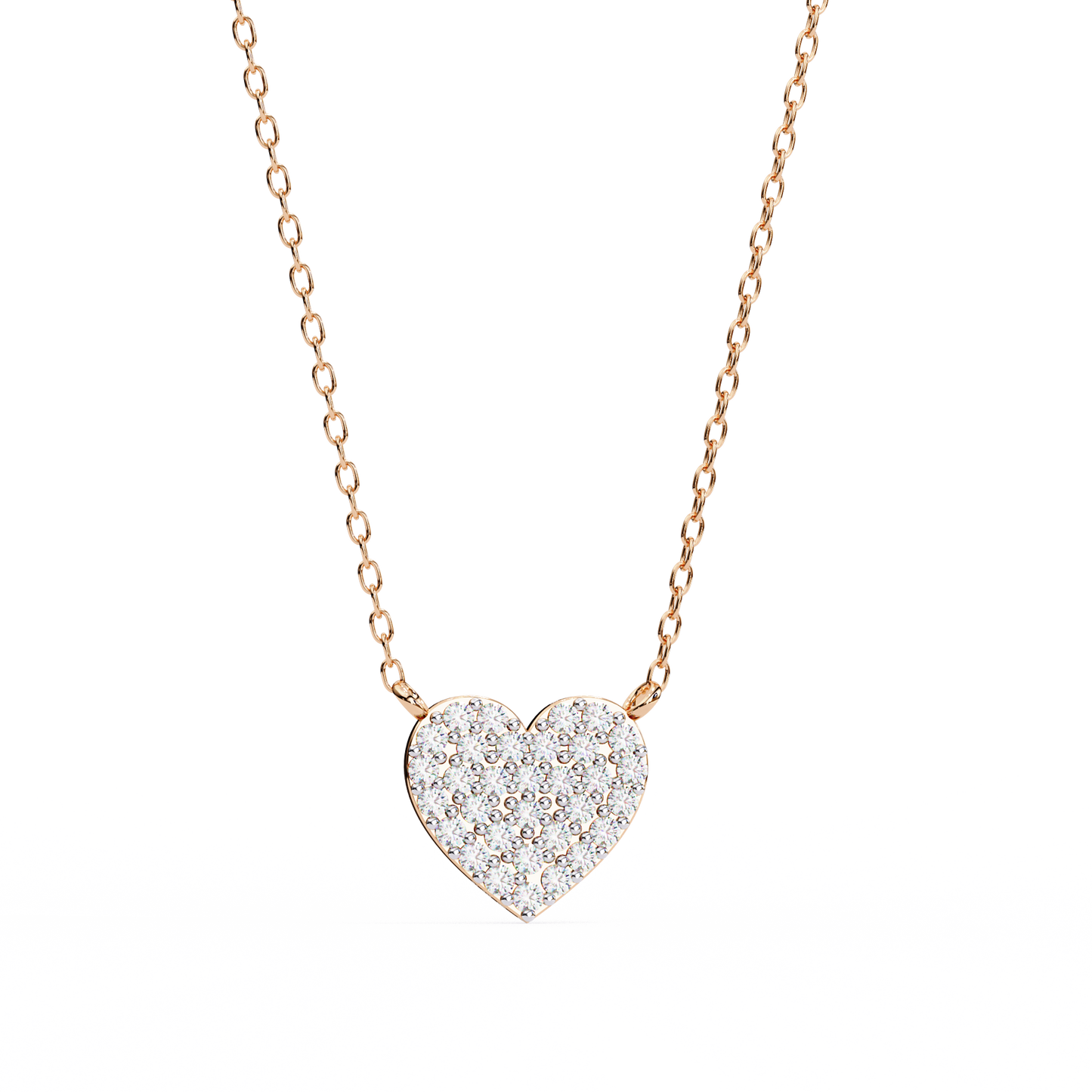 0.210ct Heart Shaped Lab Grown Diamond Pendant Necklace