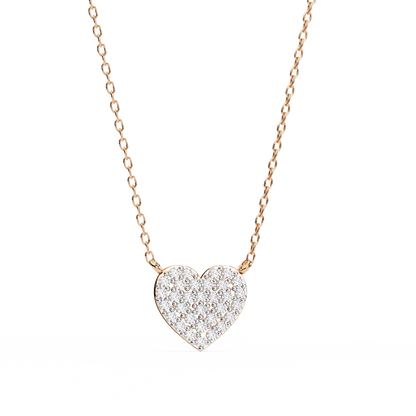 0.210ct Heart Shaped Lab Grown Diamond Pendant Necklace