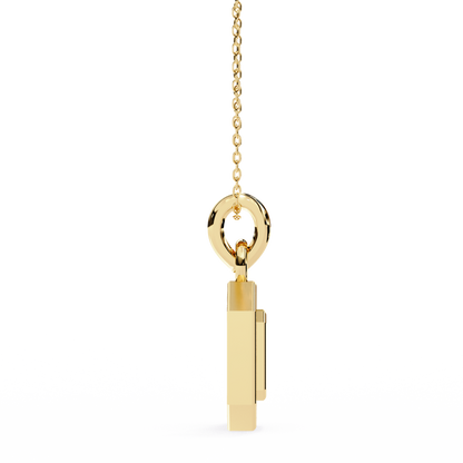 0.160CT Octagon Lab Grown Diamond Pendant Necklace