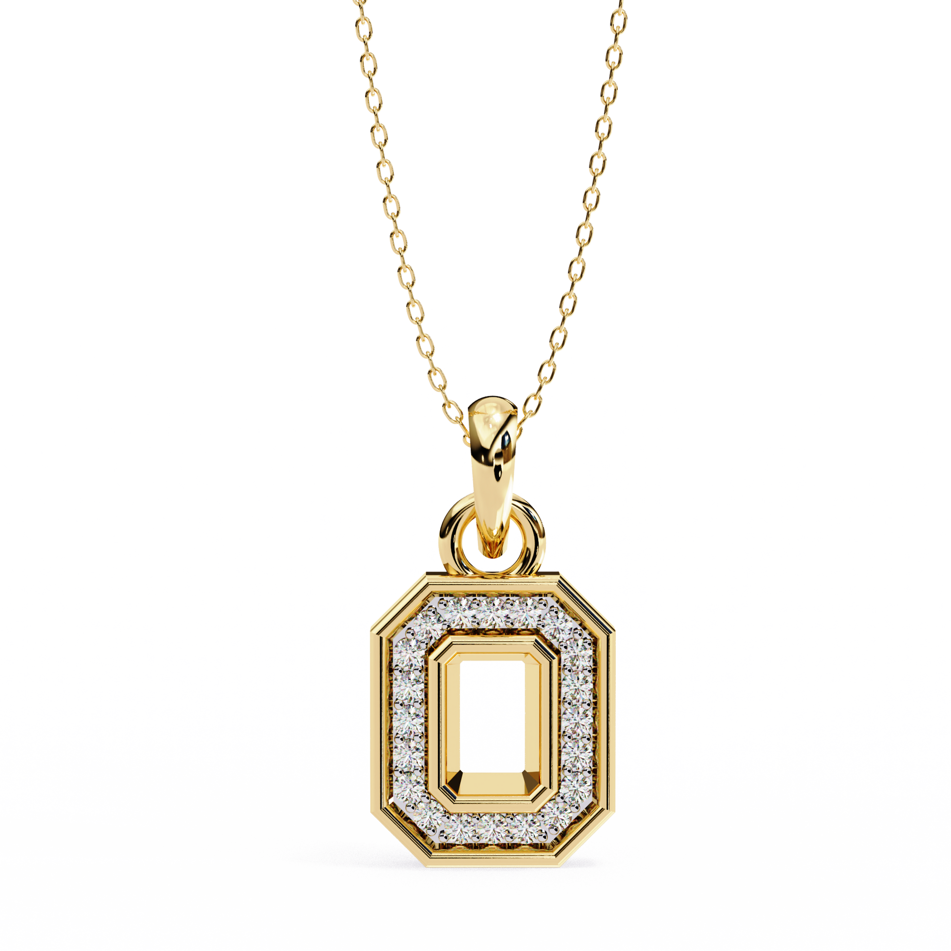 0.160CT Octagon Lab Grown Diamond Pendant Necklace – Amavida Jewelry