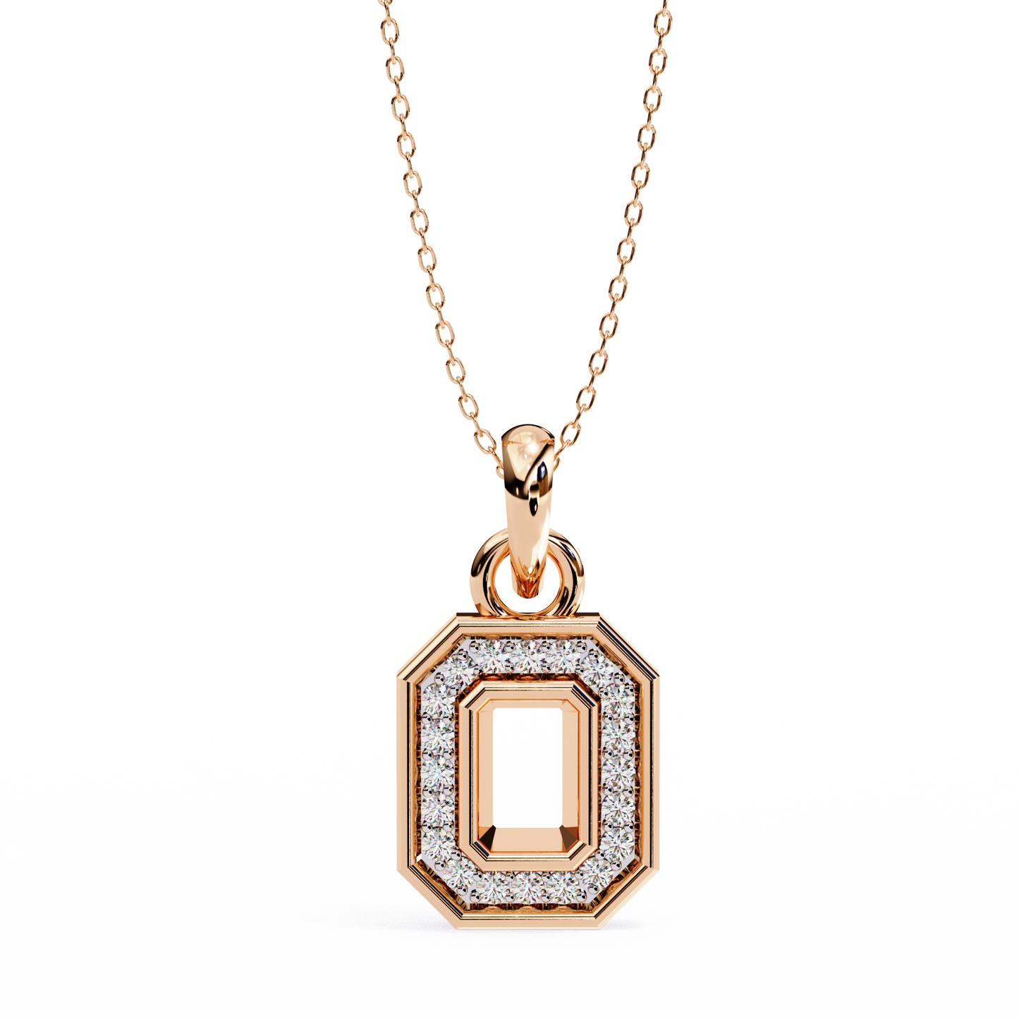 octagon pendant gold