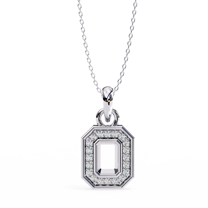 0.160CT Octagon Lab Grown Diamond Pendant Necklace