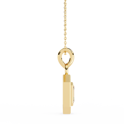 0.970CT Emerald Halo Lab Diamond Pendant Necklace