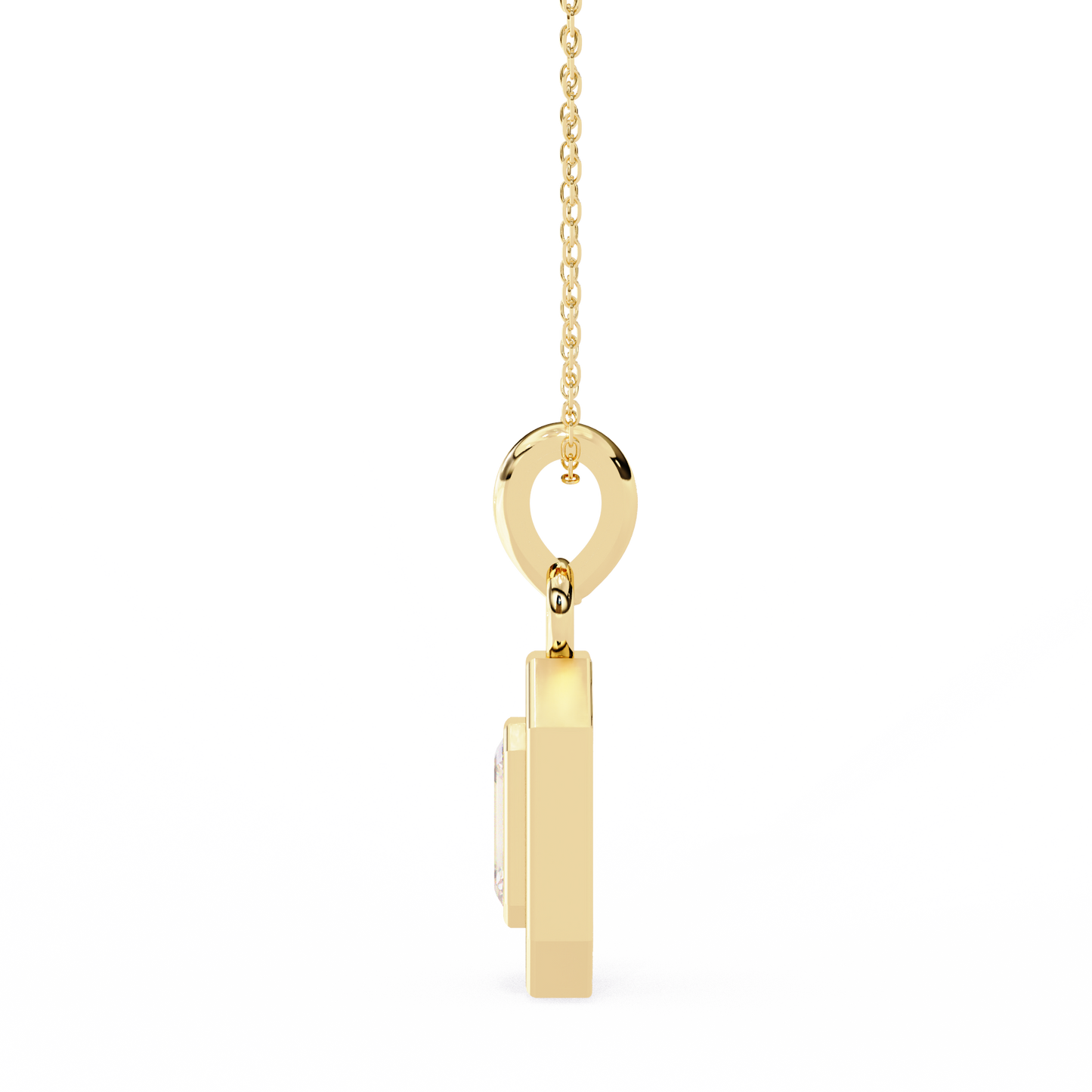 0.970CT Emerald Halo Lab Diamond Pendant Necklace