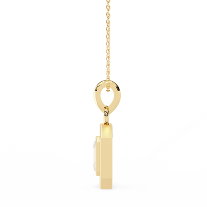 0.970CT Emerald Halo Lab Diamond Pendant Necklace