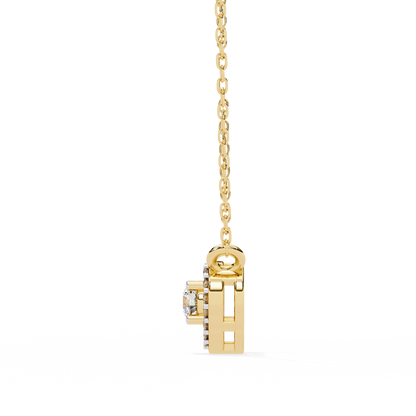 0.210ct Heart Halo Lab Grown Diamond Pendant Necklace Gift