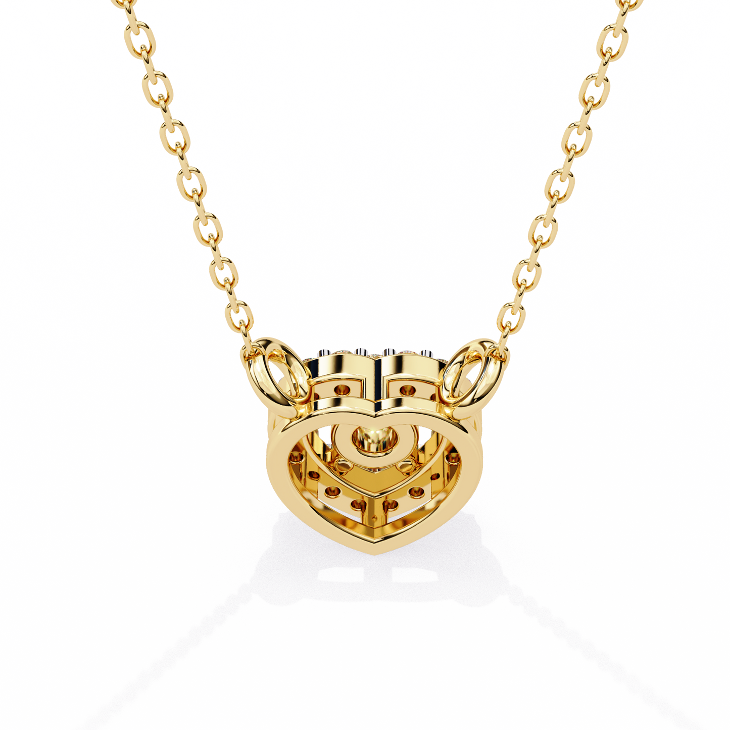 0.210ct Heart Halo Lab Grown Diamond Pendant Necklace Gift
