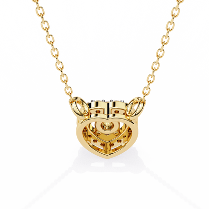 0.210ct Heart Halo Lab Grown Diamond Pendant Necklace Gift