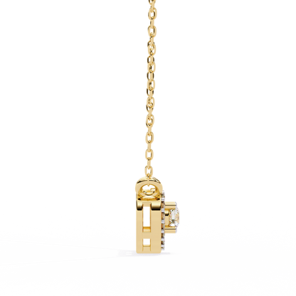 0.210ct Heart Halo Lab Grown Diamond Pendant Necklace Gift