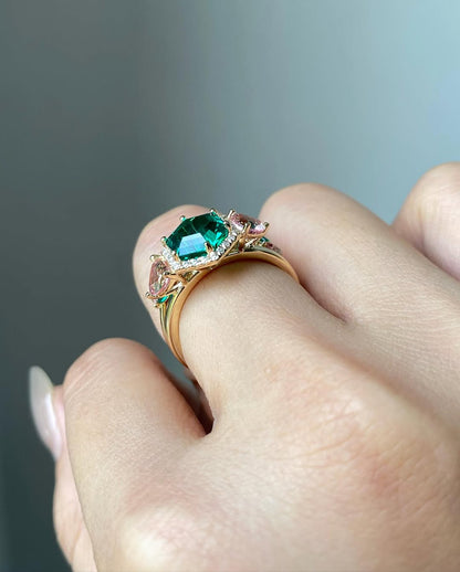Green Diamond Ring