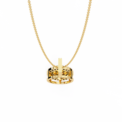 0.265CT Round Halo Cluster Lab Grown Diamond Pendant Necklace