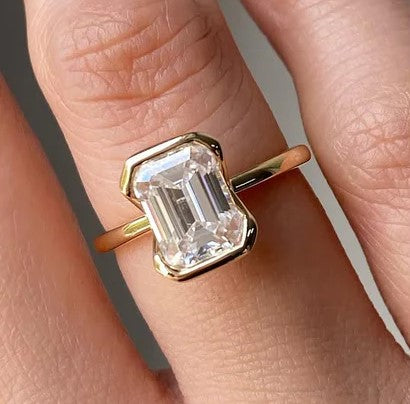 1.50Ct Emerald Cut Solitaire Engagement Ring