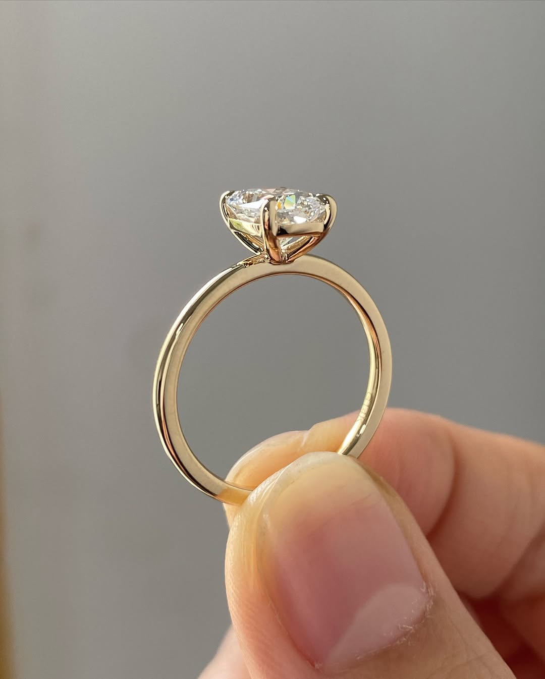 2.00ct  Rectangular Cushion Cut Moissanite Engagement Ring