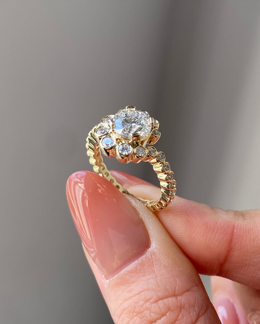 2.50CT Round Cut Moissanite Halo Ring