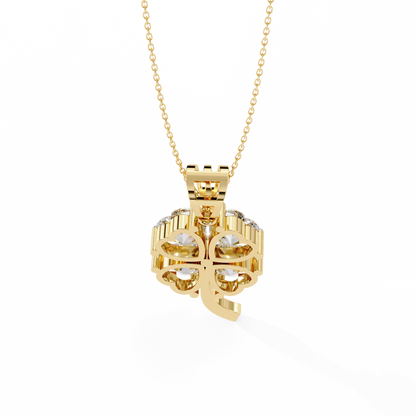 gold four leaf clover pendant necklace​

