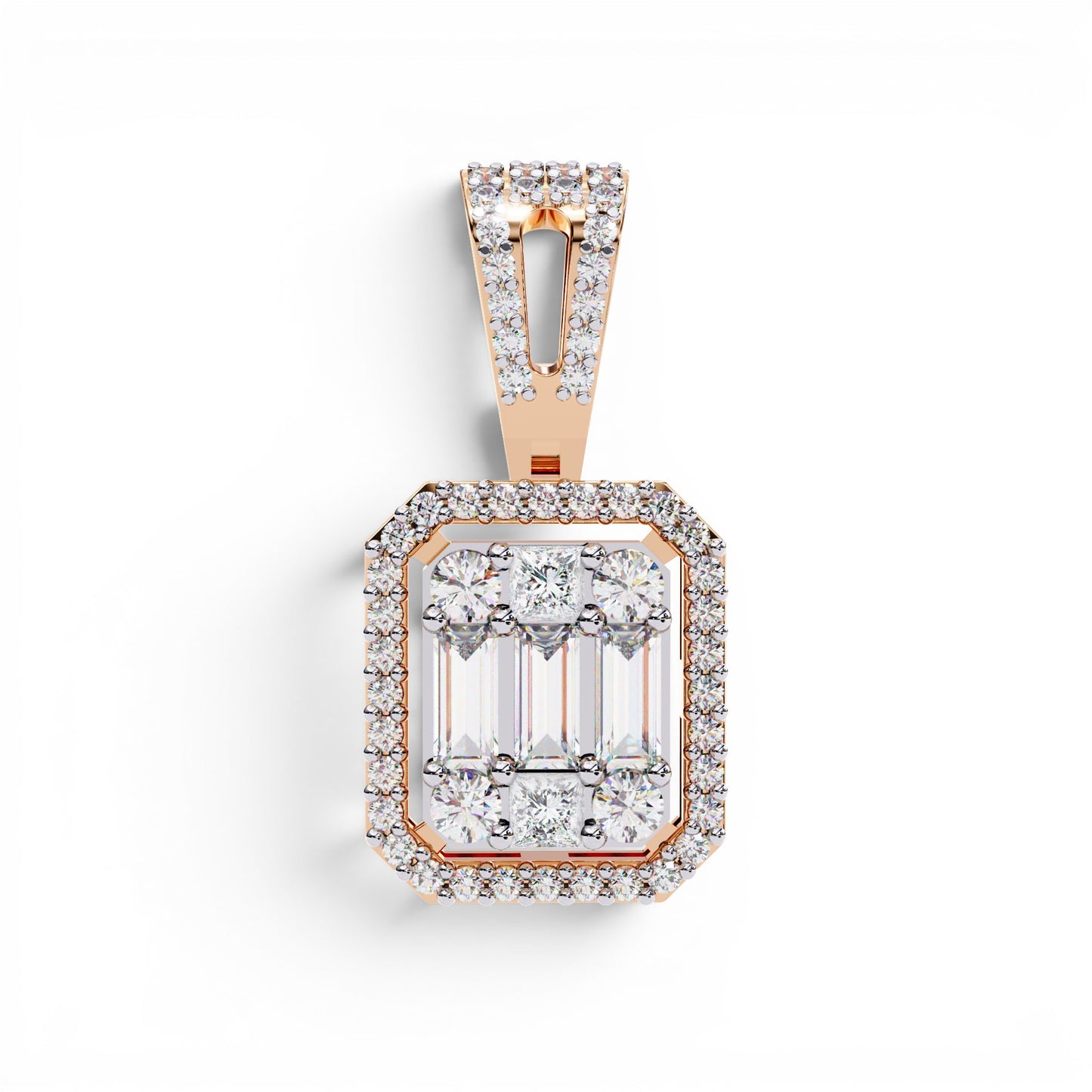 diamond baguette pendant​

