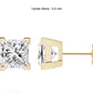 2.00ct Princess Cut Lab Grown Diamond Stud Earrings
