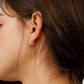 Heart Shaped Princess Cut Lab Grown Diamonds Hexagon Hoops