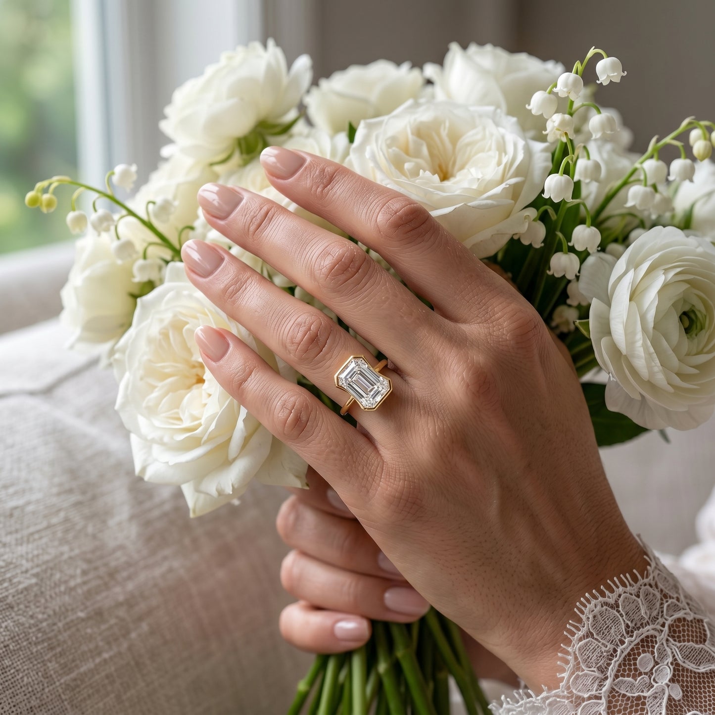 1.50Ct Emerald Cut Solitaire Engagement Ring