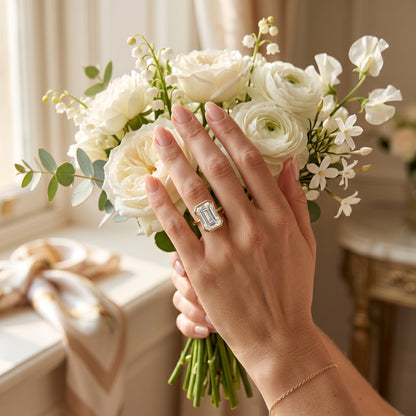 1.50Ct Emerald Cut Solitaire Engagement Ring