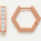 Geometric Princess Cut Lab Grown Diamonds Hexagon Hoops