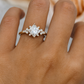 1.25 ct Princess Cut Lab Grown Diamond Engagement Ring • Vintage Rose Gold Bridal Ring