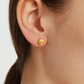 Seashell Stud Earrings • Lab Grown Diamond Earrings