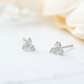 Tiny Trio Lab Grown Diamond Stud Earrings