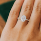 1.25 ct Oval Lab Grown Diamond Engagement Ring • Vintage Rose Gold Ring with Milgrain Detail