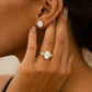 1.25 ct Oval Cut Lab Grown Diamond Engagement Ring • Vintage Marquise Diamond Cluster