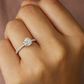 1.00 ct Vintage Round Cut Lab Grown Diamond Engagement Ring • Half Eternity Wedding Band