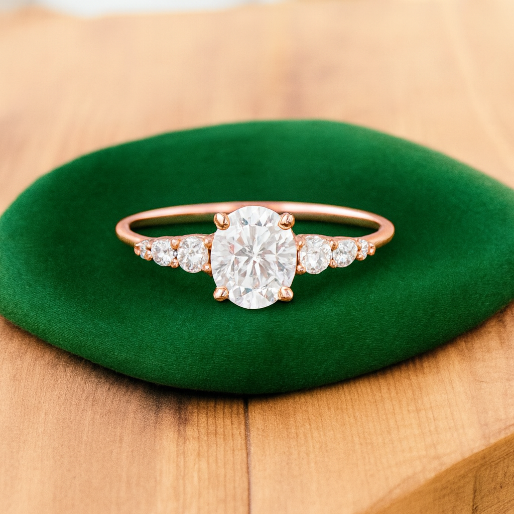 1.25 ct Oval Cut Lab Grown Diamond Engagement Ring • Vintage Inspired Wedding Ring