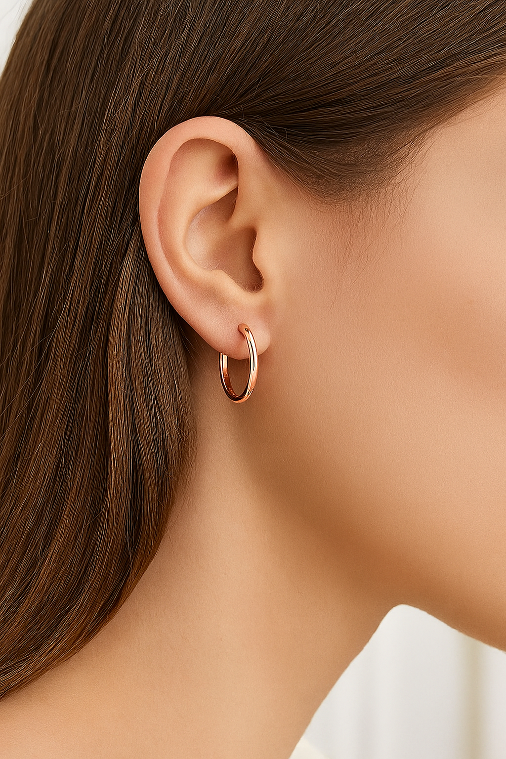 Bold Tube Large Hoop Earrings • 14K Gold Classic Round Hoops