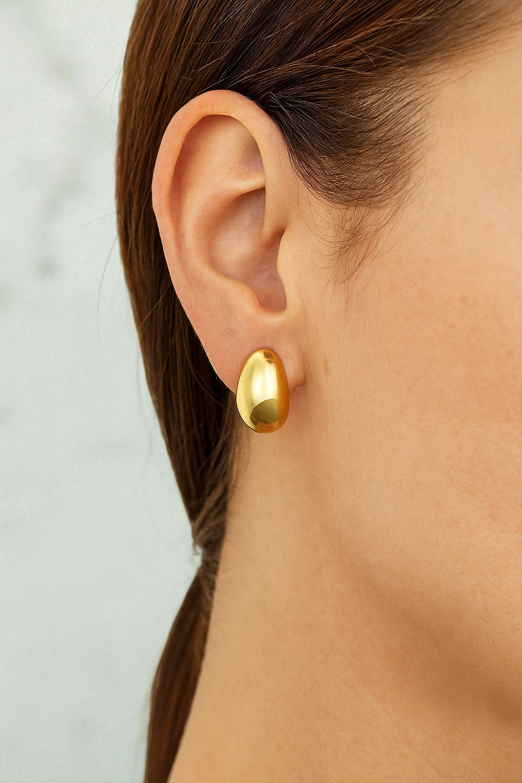 Bold Dome Huggie Hoop Earrings • 14K Gold Chunky Mini Hoops